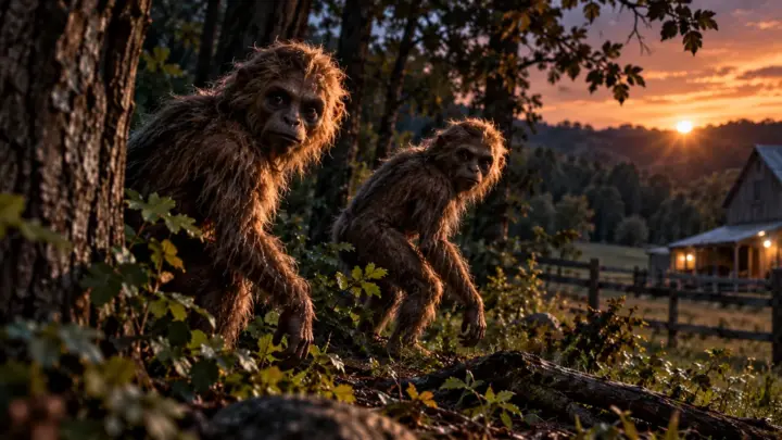 She Sneezed, and Two Small Hairy Figures Turned to Look at Her