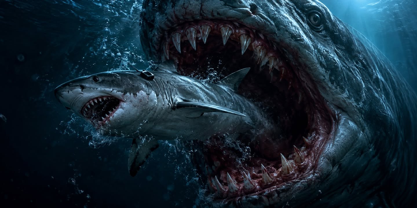 Something Ate a Great White Shark at 1,900 Feet. The Tag Recorded Everything.